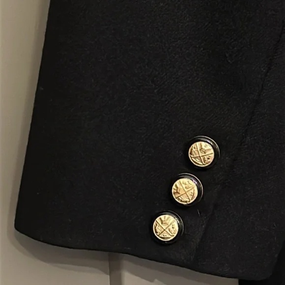 Pendleton Vintage Pure Virgin Wool Blazer Jacket 2 Button Front Black Size 10 P - Picture 7 of 9